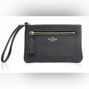 Kate Spade Chester Street Tinie Wristlet, Black Pebbled Leather